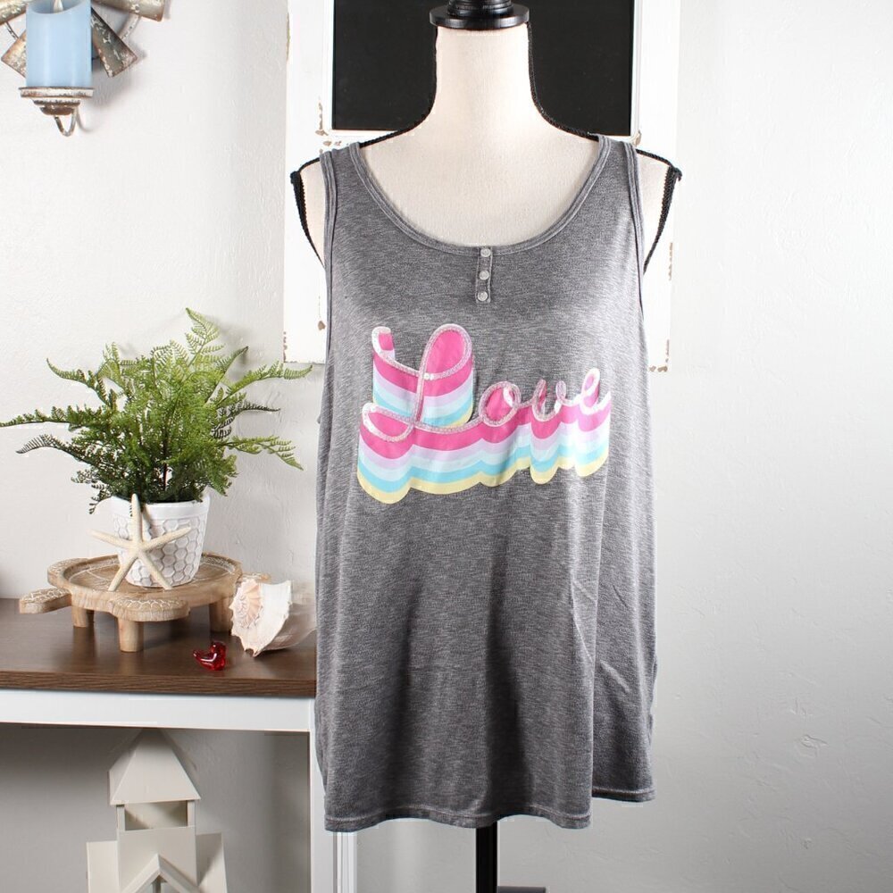 Secret Treasure Tank - Love - XL 16-18